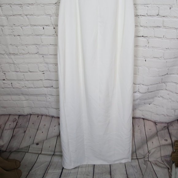 7. WAYF The Lenore One Shoulder Column Dress long - Picture 7 of 7